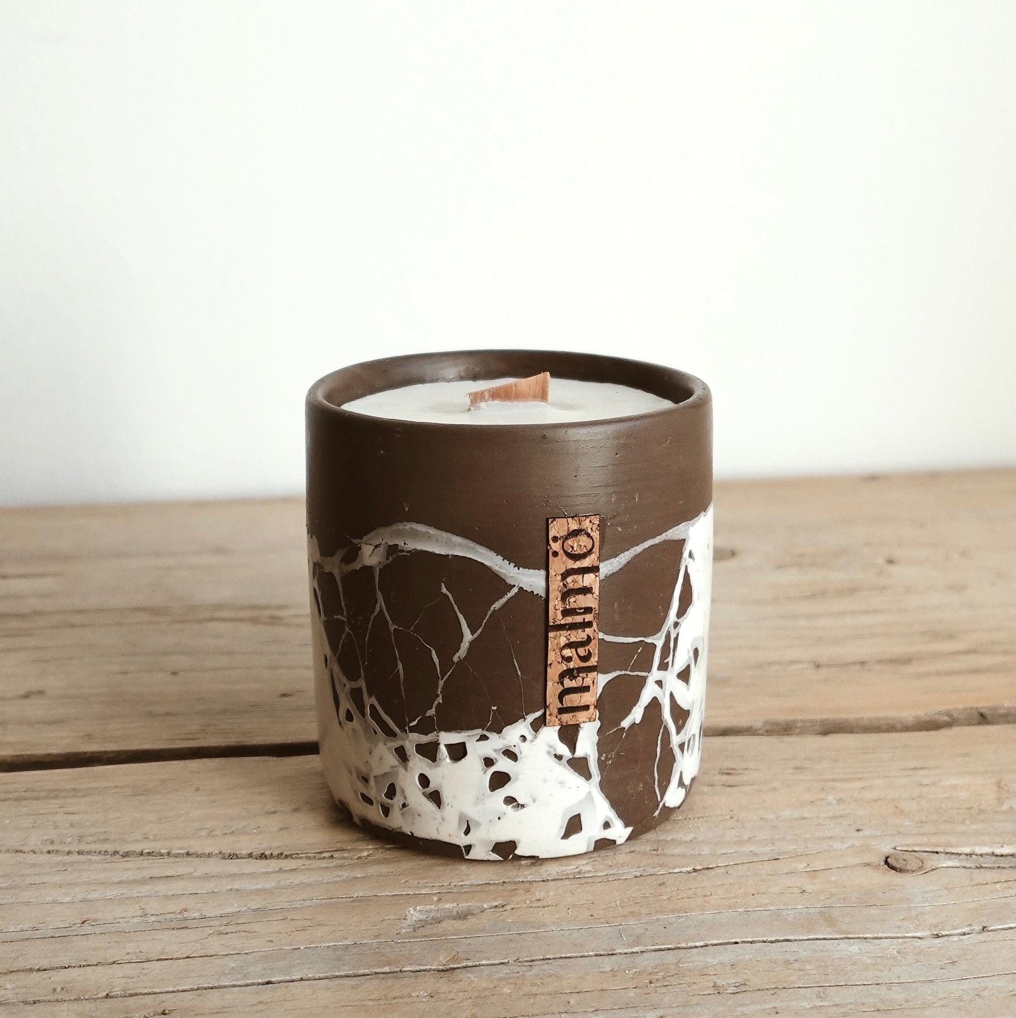 Brown & White Candle | Refillable