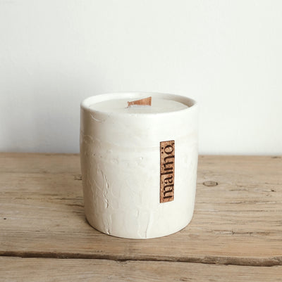 Ivory Rustic Candle | Refillable