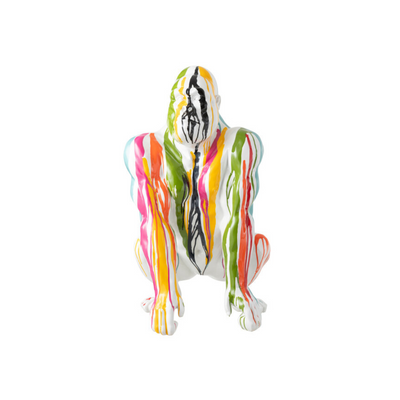 Paint Dripped Gorilla Sculpture | XL