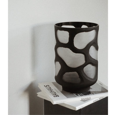 Abstract Glass Vase | Noir