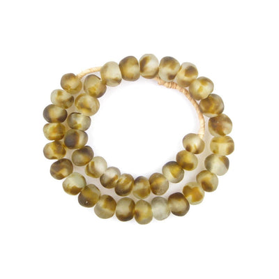 Recycled Glass Beads | Jumbo Light Brown