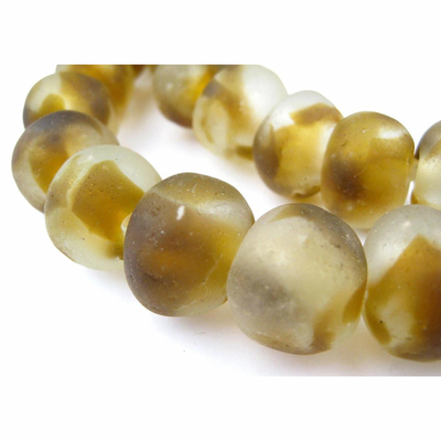 Recycled Glass Beads | Jumbo Light Brown